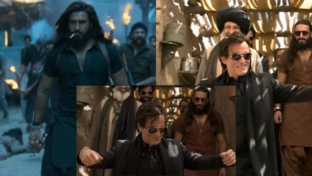 Dhurandhar फिल्म का पोस्टर – रणवीर सिंह, अक्षय खन्ना और संजय दत्त के साथ