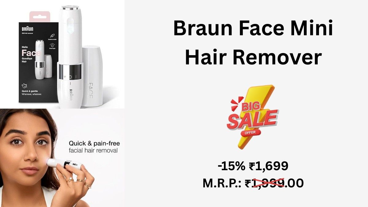 Braun Face Mini Hair Remover FS1000 for women – painless facial hair removal with smartlight